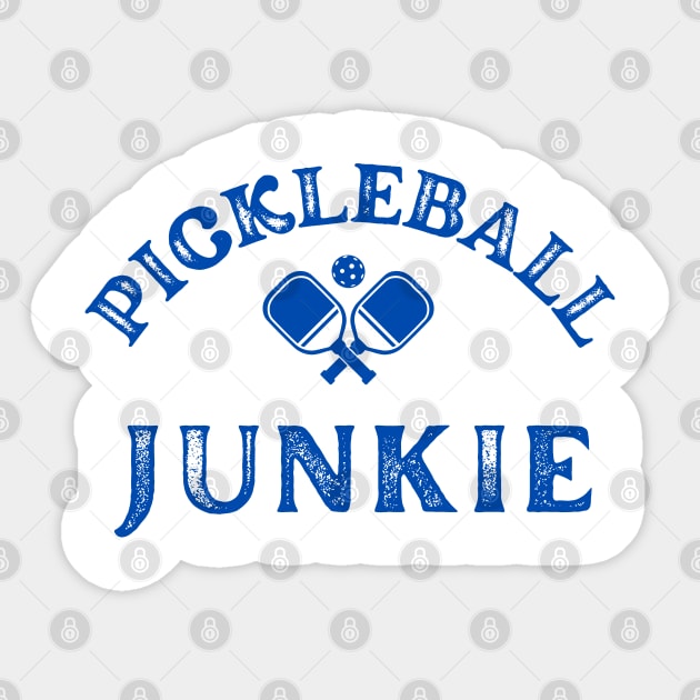 JUNKIE,  Pickleball Junkie, pickleball lover, paddle ball, retro vibe Sticker by KIRBY-Z Studio